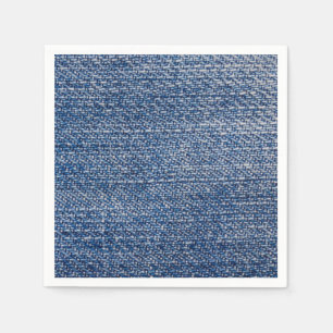 Denim Blue Jeans Faux Texture Rustic Serviette