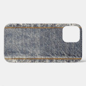 Denim Blue Jeans: Lässiger Doppelpflaster Case-Mate iPhone Hülle (Rückseite (Horizontal))