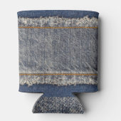 Denim Blue Jeans: Lässiger Doppelpflaster Dosenkühler (Rückseite)