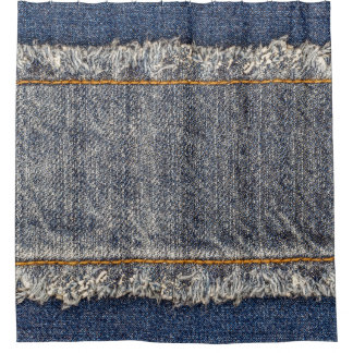 Denim Blue Jeans: Lässiger Doppelpflaster Duschvorhang