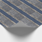 Denim Blue Jeans: Lässiger Doppelpflaster Geschenkpapier (Ecke)
