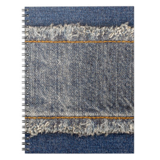 Denim Blue Jeans: Lässiger Doppelpflaster Notizblock