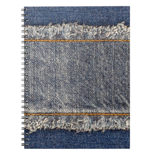 Denim Blue Jeans: Lässiger Doppelpflaster Notizblock (Vorderseite)
