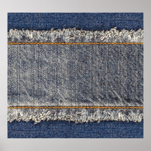 Denim Blue Jeans: Lässiger Doppelpflaster Poster (Vorne)