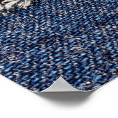Denim Blue Jeans: Lässiger Doppelpflaster Poster (Ecke)