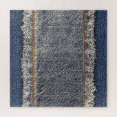 Denim Blue Jeans: Lässiger Doppelpflaster Puzzle (Horizontal)