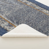 Denim Blue Jeans: Lässiger Doppelpflaster Sherpadecke (3/4)