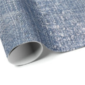 Denim Blue Jeans Print Geschenkpapier (Rolleneckpunkt)