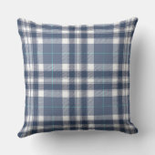 Denim Blue Kariert Kissen (Rückseite)