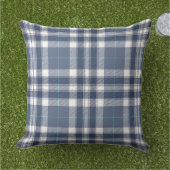 Denim Blue Kariert Kissen (Gras)