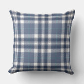 Denim Blue Kariert Kissen (Vorderseite)