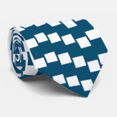 DENIM BLUE KARO ERMUTIGEN KRAWATTE (Gerollt)