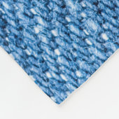 Denim Blue: Klassische Jeans Texture. Fleecedecke (Ecke)