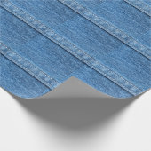 Denim Blue: Klassische Jeans Texture. Geschenkpapier (Ecke)