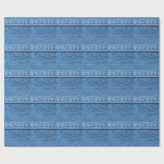 Denim Blue: Klassische Jeans Texture. Geschenkpapier (Flach)