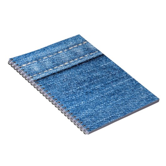 Denim Blue: Klassische Jeans Texture. Notizblock (Rechte Seite)