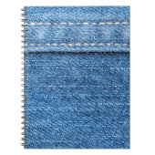 Denim Blue: Klassische Jeans Texture. Notizblock (Vorderseite)