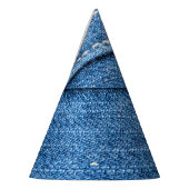 Denim Blue: Klassische Jeans Texture. Partyhütchen (Links)