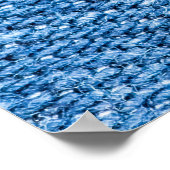 Denim Blue: Klassische Jeans Texture. Poster (Ecke)