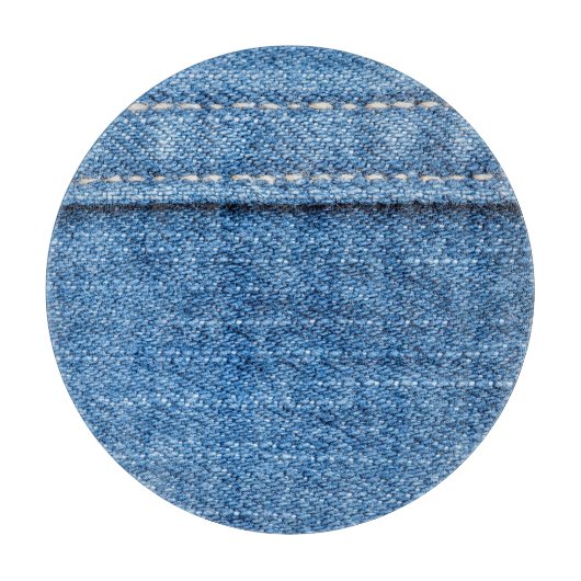 Denim Blue: Klassische Jeans Texture. Schneidebrett (Vorderseite)