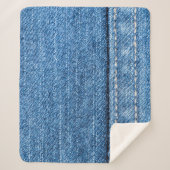 Denim Blue: Klassische Jeans Texture. Sherpadecke (Vorderseite)