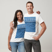 Denim Blue: Klassische Jeans Texture. T-Shirt (Unisex)