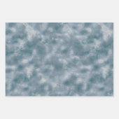 Denim Blue Leopard Print Glitzer Geschenkpapier Set (Vorderseite 2)