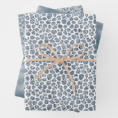 Denim Blue Leopard Print Glitzer Geschenkpapier Set (Beispiel)