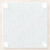 Denim Blue Leopard Print Glitzer Glasuntersetzer (Rückseite)