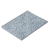 Denim Blue Leopard Print Glitzer Notizblock (Linke Seite)