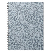 Denim Blue Leopard Print Glitzer Notizblock (Vorderseite)