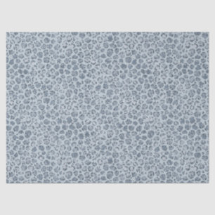 Denim Blue Leopard Print Glitzer Seidenpapier
