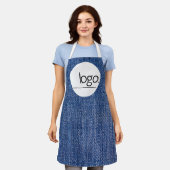 DENIM BLUE LOGO BUSINESS MARKENGESELLSCHAFT UNIFOR SCHÜRZE (Getragen)