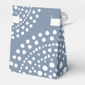 Denim Blue Modern Boho Wedding Geschenkschachtel (Rückseite)