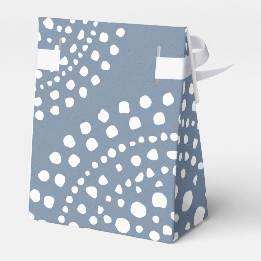 Denim Blue Modern Boho Wedding Geschenkschachtel (Rückseite)