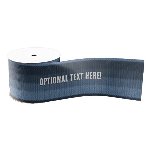 Denim Blue Ombre Strip mit optionalem Namen / Text Ripsband (Spule)