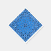 Denim Blue Paisley Bandana Scarf GRILLEN Picnic Na Serviette (Ecke)