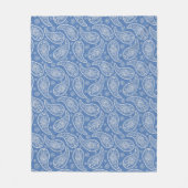 Denim Blue Paisley Pattern Fleecedecke (Vorderseite)