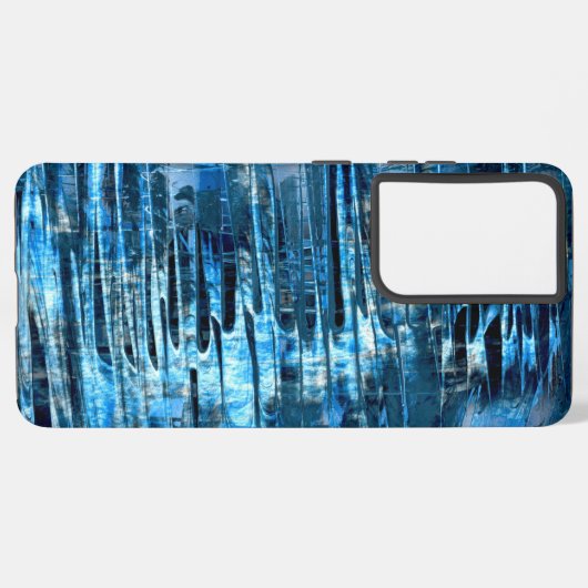 Denim Blue Rain Samsung Galaxy Hülle (Linke Seite)