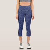 Denim Blue Rose Capri Leggings (Vorderseite)