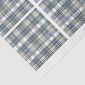 Denim Blue Sage Green Kariert Tile Decoupage Seidenpapier (Ausschnitt)