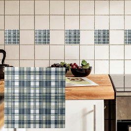 Denim Blue Sage Green White Fliese