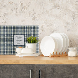 Denim Blue Sage Green White Glass individuell anpa Schneidebrett