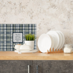 Denim Blue Sage Green White Glass individuell anpa Schneidebrett