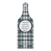 Denim Blue Sage Green White Kariert anpassbar Schneidebrett (Vorderseite)