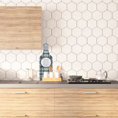 Denim Blue Sage Green White Kariert anpassbar Schneidebrett