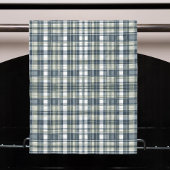 Denim Blue Sage Green White Kariert Geschirrtuch