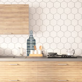 Denim Blue Sage Green White Kariert Schneidebrett