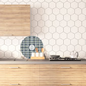 Denim Blue Sage Green White Round individuell eins Schneidebrett