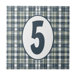 Denim Blue Sage Grün und Weiß individuell einstell Fliese